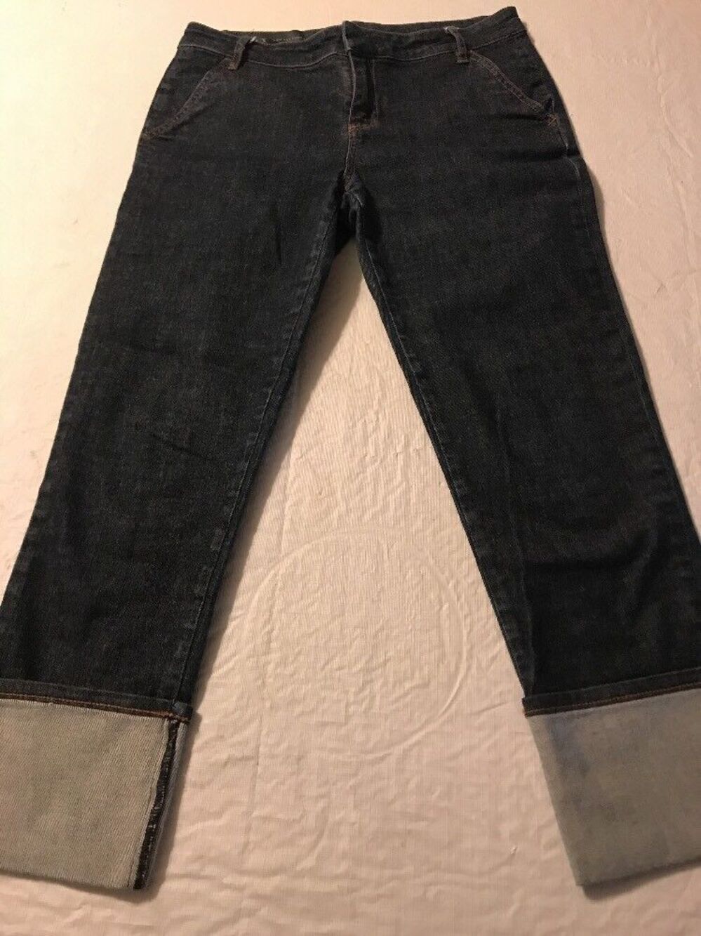 A/X Armani Exchange Women's Jeans Straight Crop Stretch Cuffed Size 28